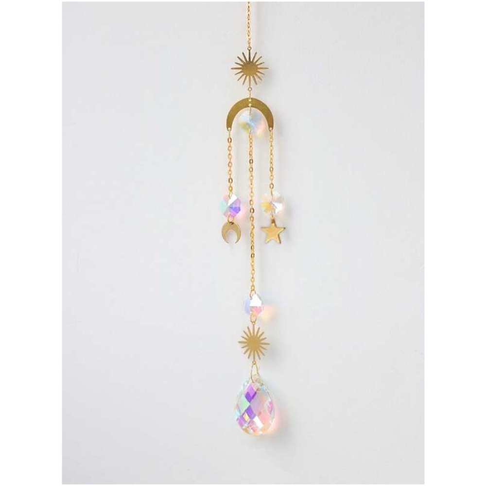 Boho Gold tone Star Sun Moon Wall Decor